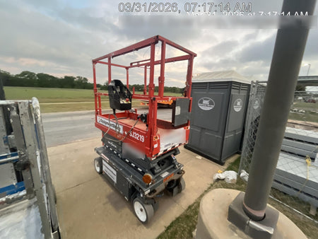2020 Skyjack SJIII-3219 Solid NM Tires, Half height spring hinged entry gate, Dual Beacons, 800W Inverter