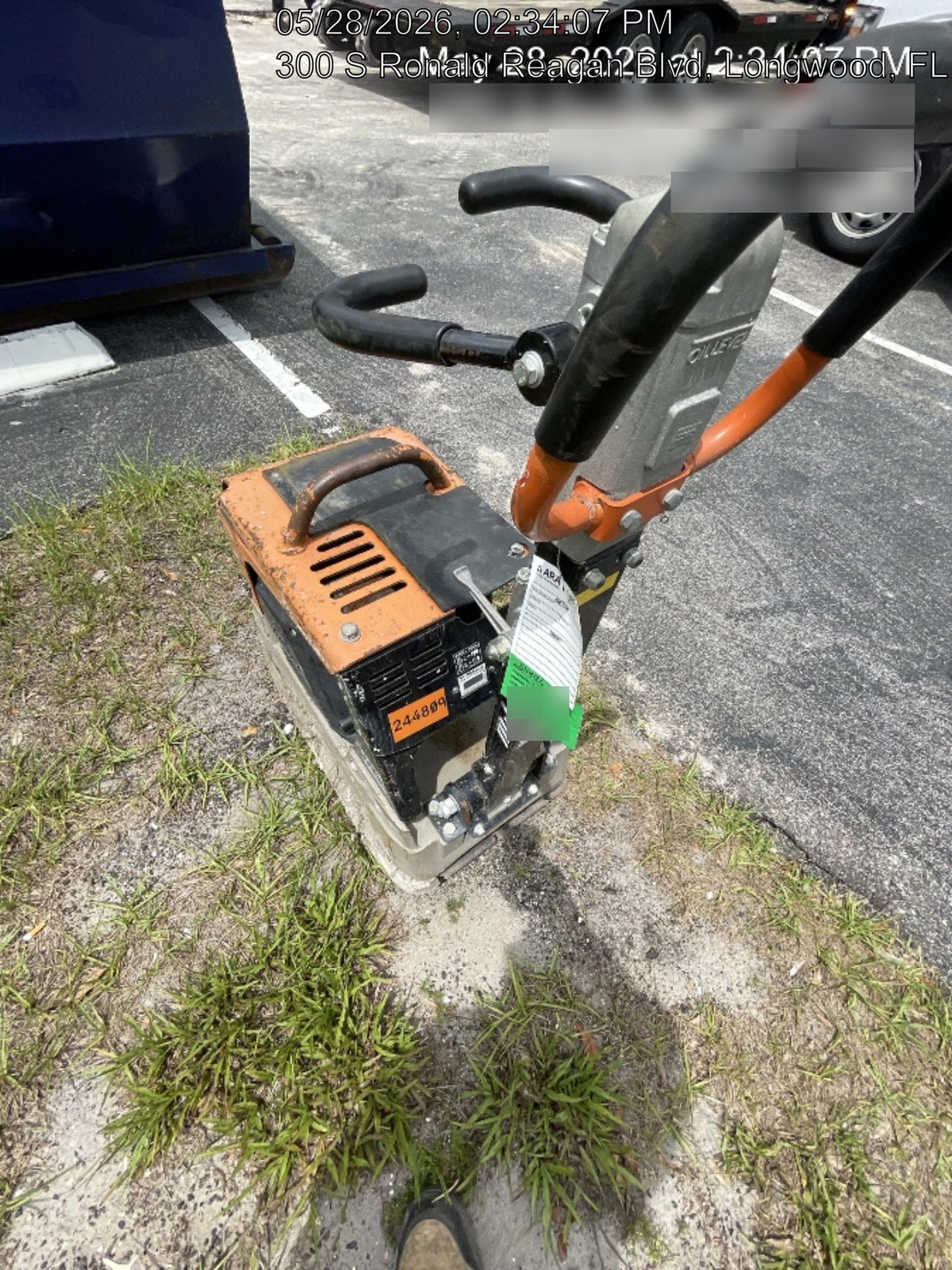 2022 Multiquip MVH158 Honda GX200, 17" Plate, Gas