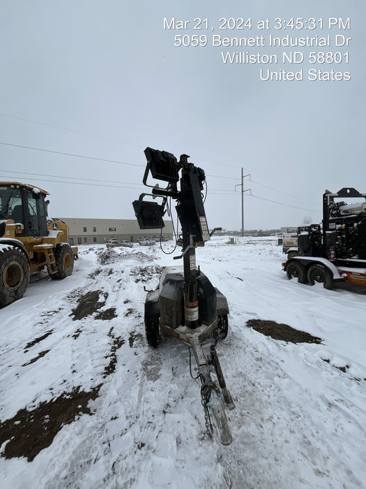 2022 Allmand NLV3GR (4) LED Light Fixture 350W, 23' Vertical Mast, 3kW Prime, Towable, Deep Sea L401, Leveling Jacks, Yanmar T4F 5.8hp