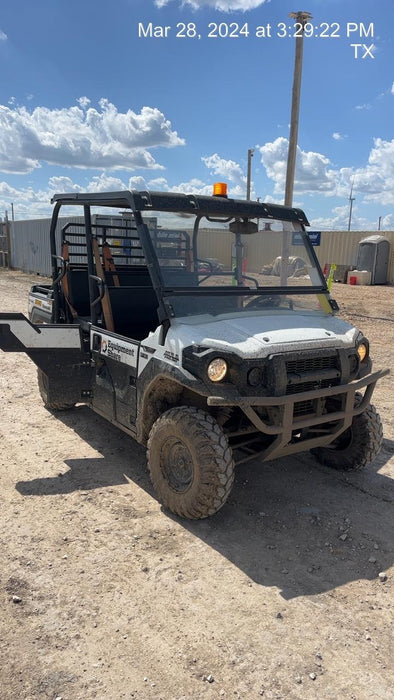 2022 Kawasaki Mule PRO-DXT Standard Options, Backup Alarm, Beacon, Plastic Hard Top, Poly Windshield, Horn Kit
