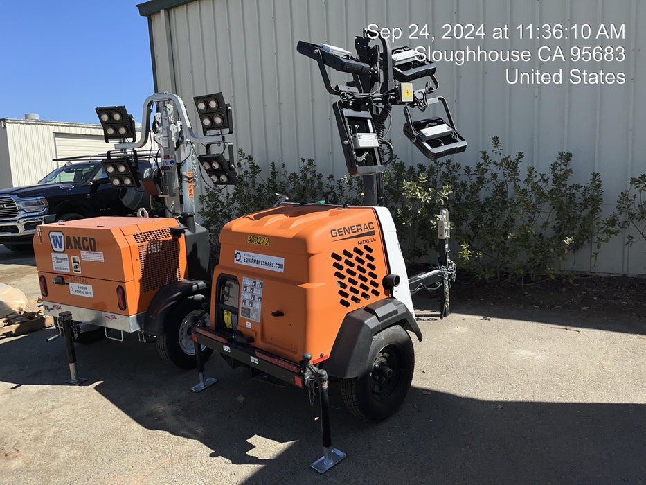 2024 Generac MLT2 Diesel, Flex Switch 120V Input, Powerzone Controller, 
(4) 320W LED Lights, 4kW Generator, 39.9 Gal Fuel Tank, 2" Ball, T3