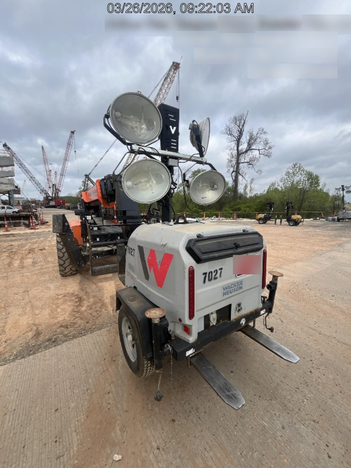 Wacker Neuson LTV6K-MH Wacker Neuson LTV6K Light Tower w/Kubota Engine