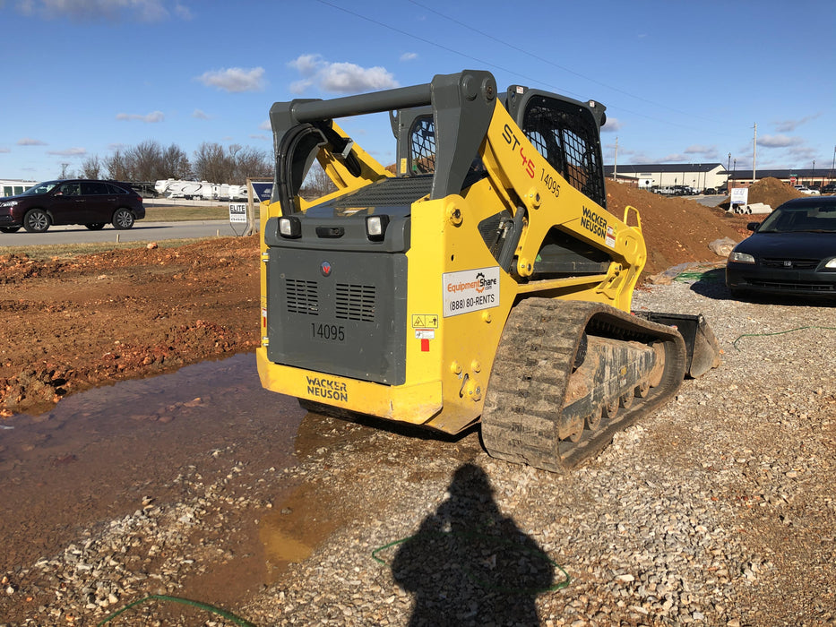 2018 Wacker Neuson ST45 ST45 10K Tracked Skid Loader, Cab / Heat / AC , ISO, Bucket Leveling, High Flow, 84" Bucket LP w/ Teeth