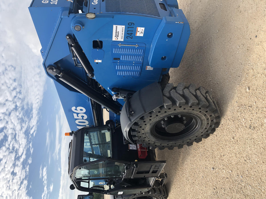 2018 Genie GTH-1056 Genie GTH-1056 w/Enclosed Cab w/HVAC, Work Lights, Solid Tires, Beacon, 60" Carriage and Forks