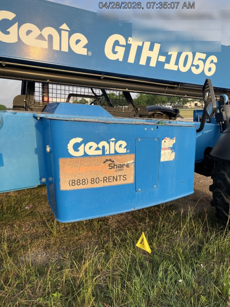 2018 Genie GTH-1056 Genie GTH-1056 w/Open ROPS, Solid Tires, Work Light/Beacon, 60" Carriage and Forks