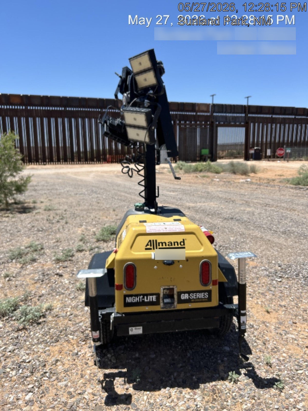 2021 Allmand NLV3GR (4) LED Light Fixture 350W, 23' Vertical Mast, 3kW Prime, Towable, Deep Sea L401, Leveling Jacks, Yanmar T4F 5.8hp