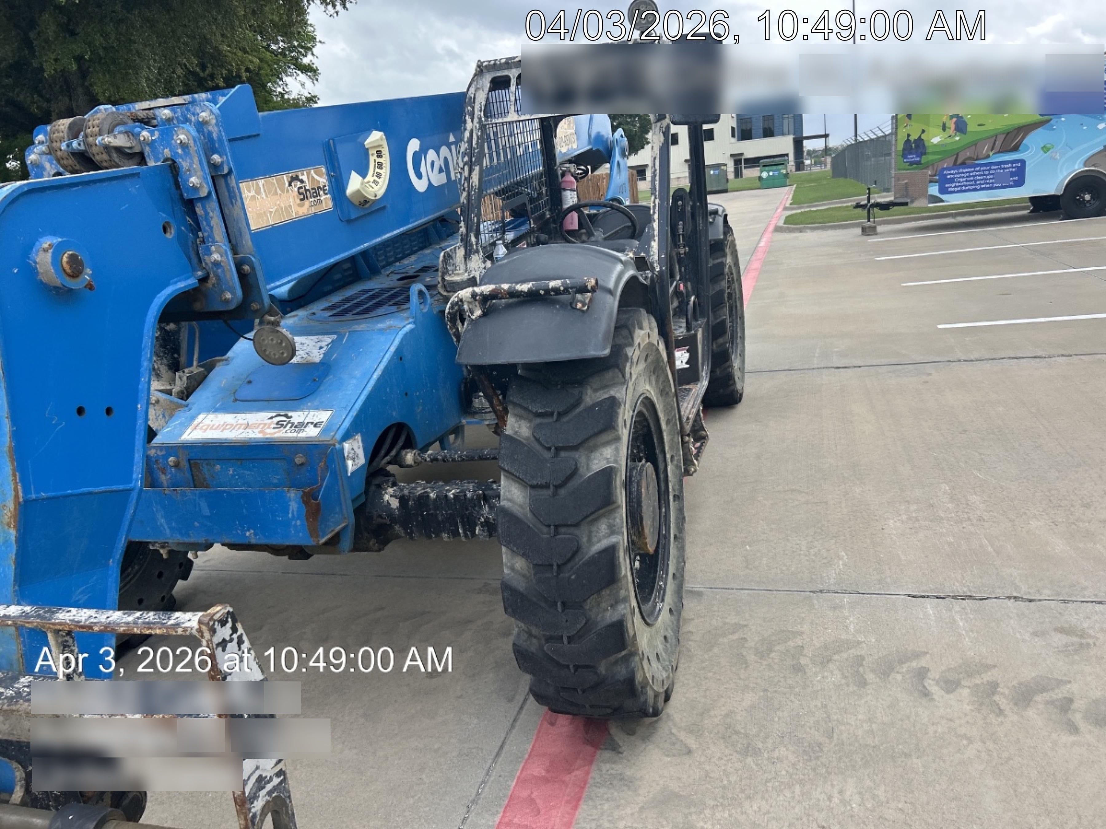 2017 Genie GTH-844 Genie GTH844 Telehandler, 60" Carriage, Solid Tires