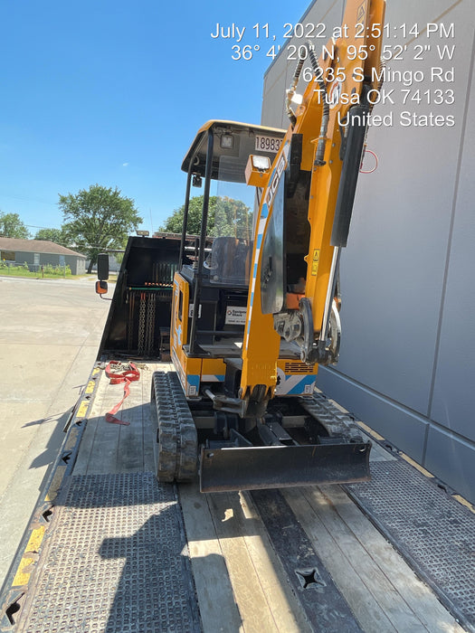 2022 JCB 19C-1E Canopy, Rubber Track, Beacon, Dipper, WL, Coupler, ES Decals