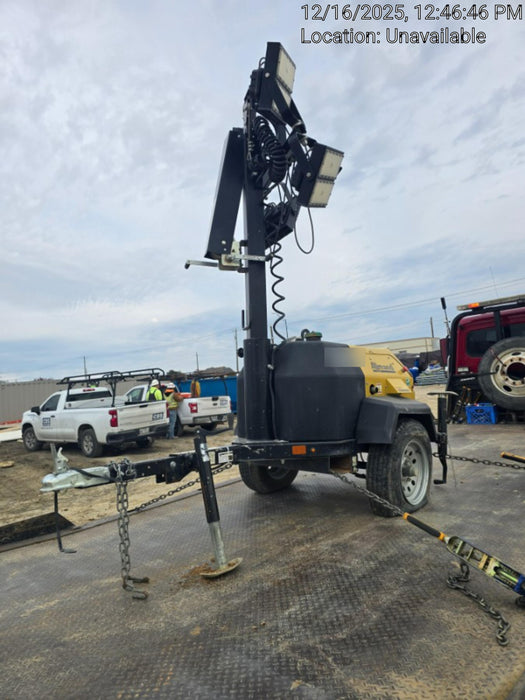 2022 Allmand NLV3GR (4) LED Light Fixture 350W, 23' Vertical Mast, 3kW Prime, Towable, ES Decals, T3