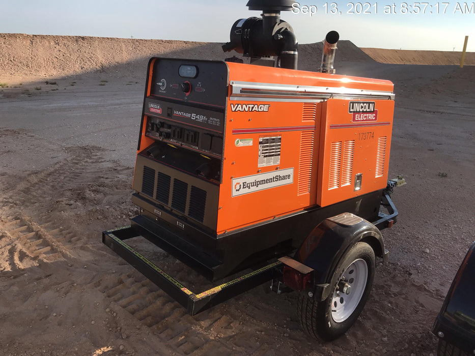 2021 Lincoln Electric Vantage 549X Ready Pak 3, ORANGE (includes trailer, cable rack, fender light kit)
