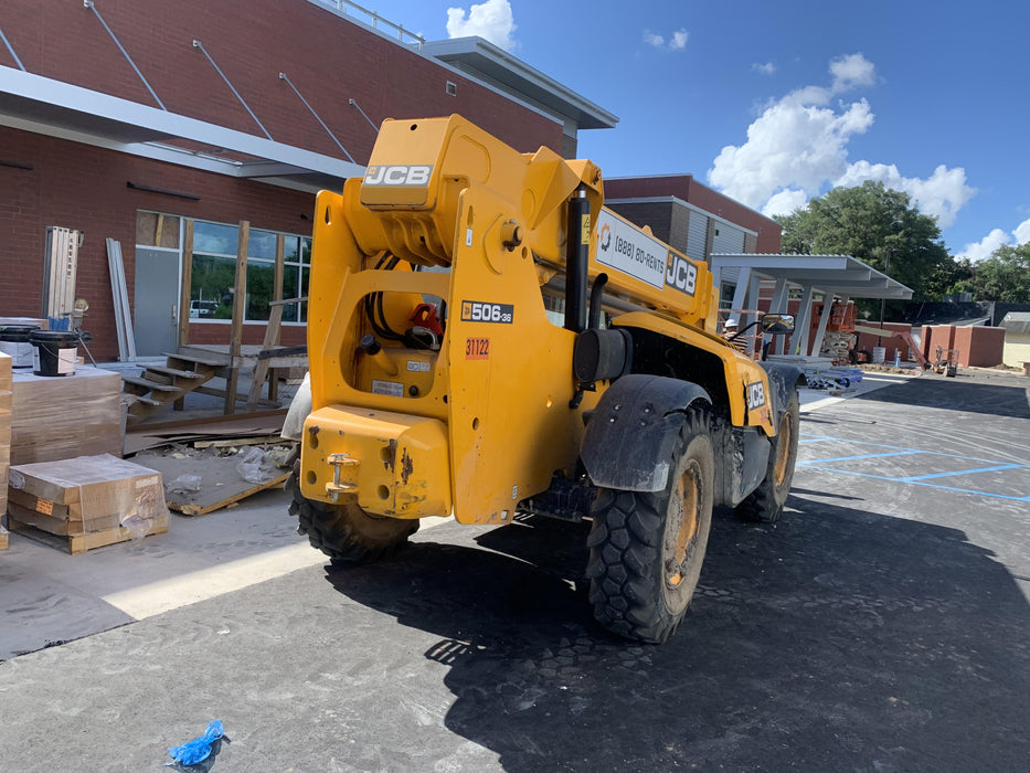 2019 JCB 506-36 Canopy, 74 HP, FF Tires, STD Worklight, Beacon, Aux Hydraulics, Lifting Eye, Back up Alarm, 48" Carriage, 48" Forks