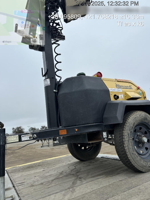 2022 Allmand NLV3GR (4) LED Light Fixture 350W, 23' Vertical Mast, 3kW Prime, Towable, ES Decals, T3