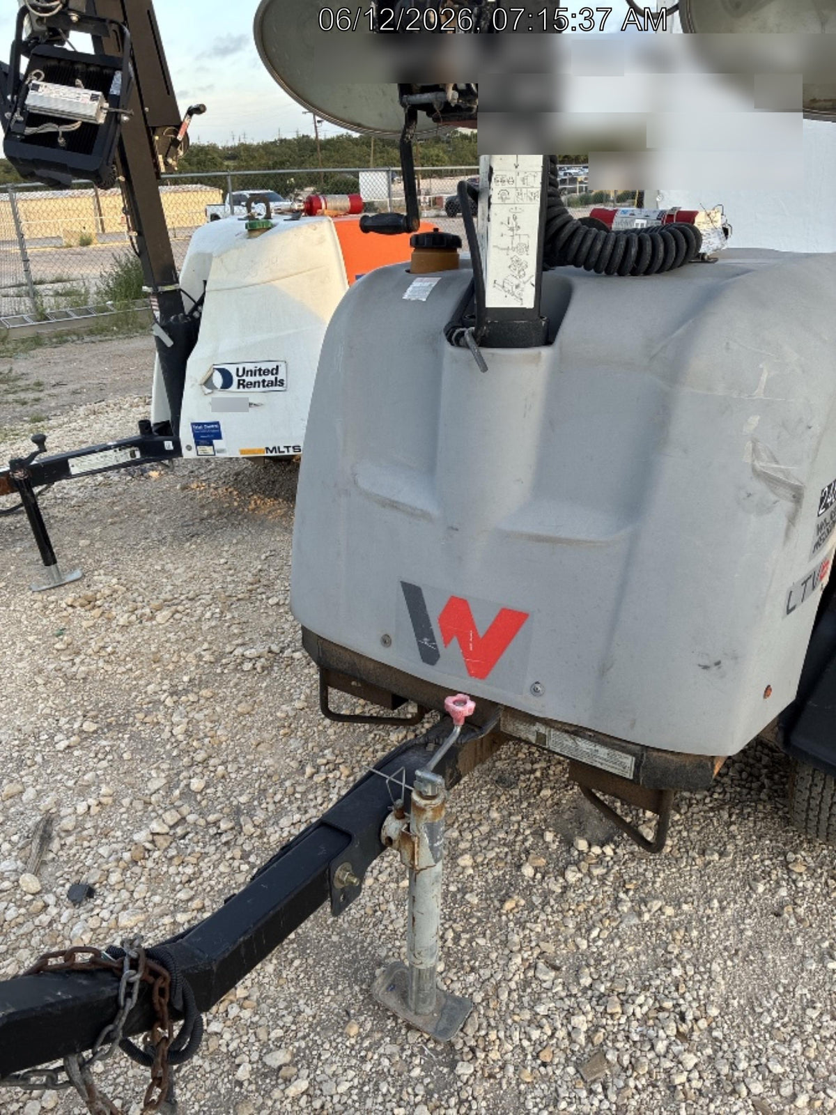 2019 Wacker Neuson LTV6L-MH Wacker Neuson LTV6L Mobile Light Tower w/Fuel Level Sensor Installed