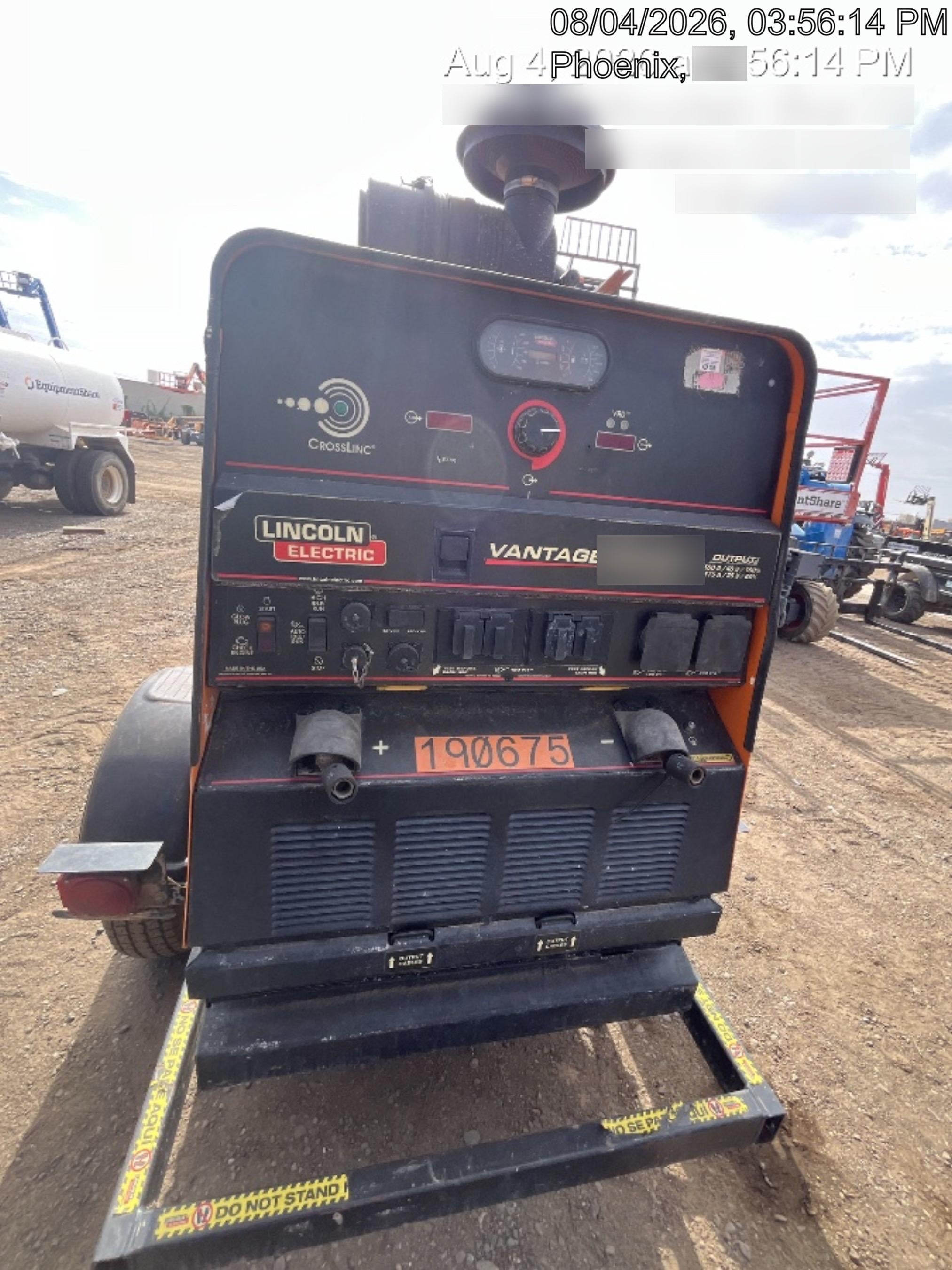 2021 Lincoln Electric Vantage 549X Ready Pak 3, ORANGE (includes trailer, cable rack, fender light kit)