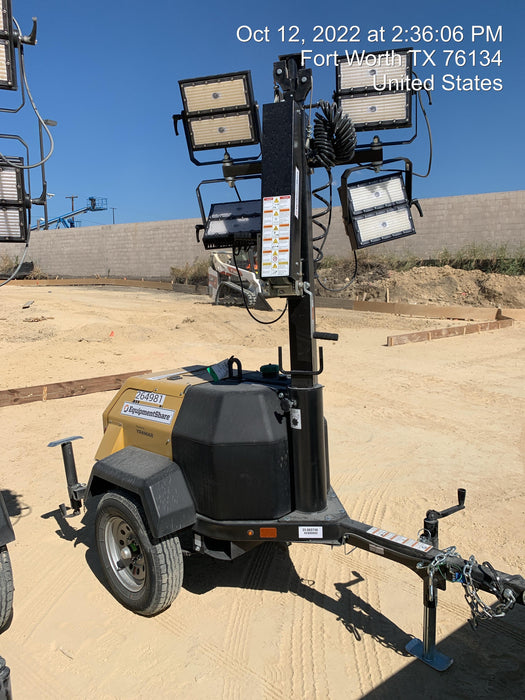 2022 Allmand NLV3GR (4) LED Light Fixture 350W, 23' Vertical Mast, 3kW Prime, Towable, ES Decals, T3