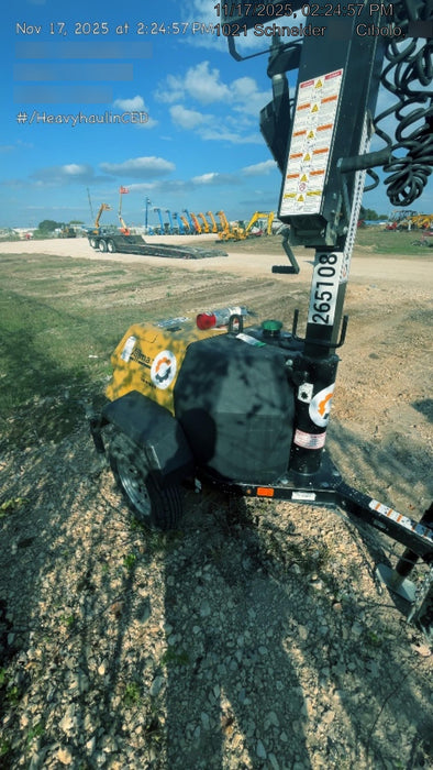 2022 Allmand NLV3GR (4) LED Light Fixture 350W, 23' Vertical Mast, 3kW Prime, Towable, ES Decals, T3