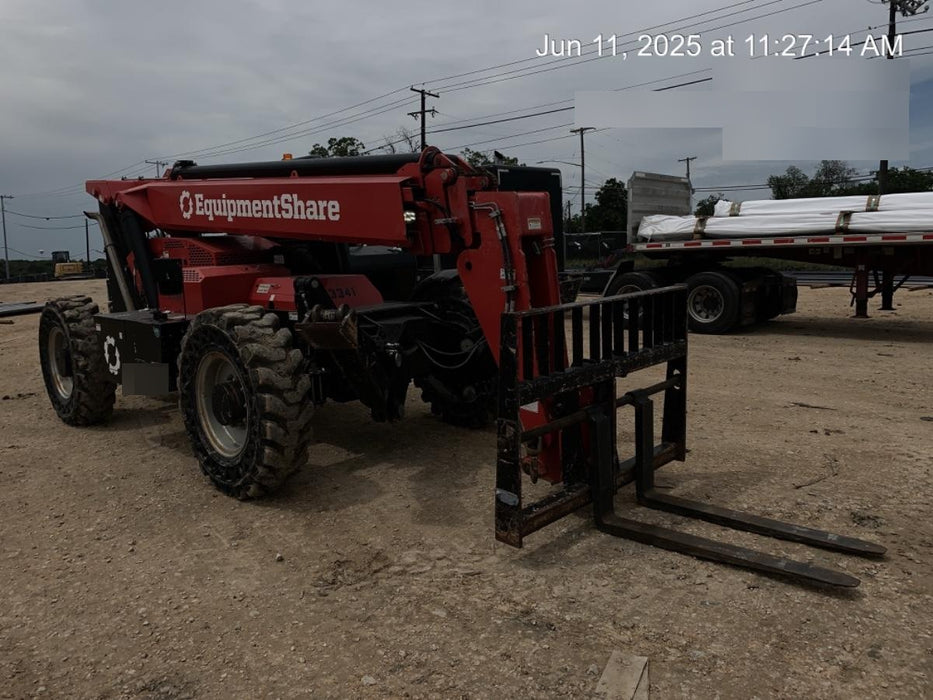 2019 Manitou MTA10055 Canopy, 120 HP, Solid Tires, Work Lights, Lift Hook, Auxiliary Hydraulics w/66" Carriage and 60" Forks