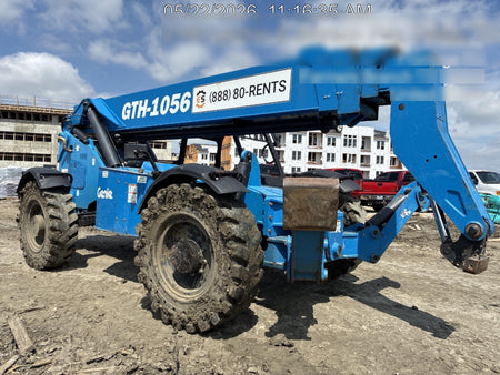 2019 Genie GTH-1056 Canopy, Solid RT Tires, LED Work Lights, Beacon 60" QA Carriage, 60" Forks
