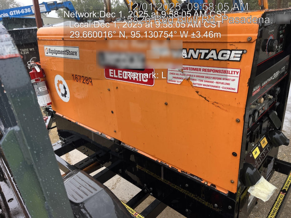 2021 Lincoln Electric Vantage 322 Vantage 322 Ready Pak 3 w/ Decals, ORANGE (includes trailer, cable rack, fender light kit) NO Telematics