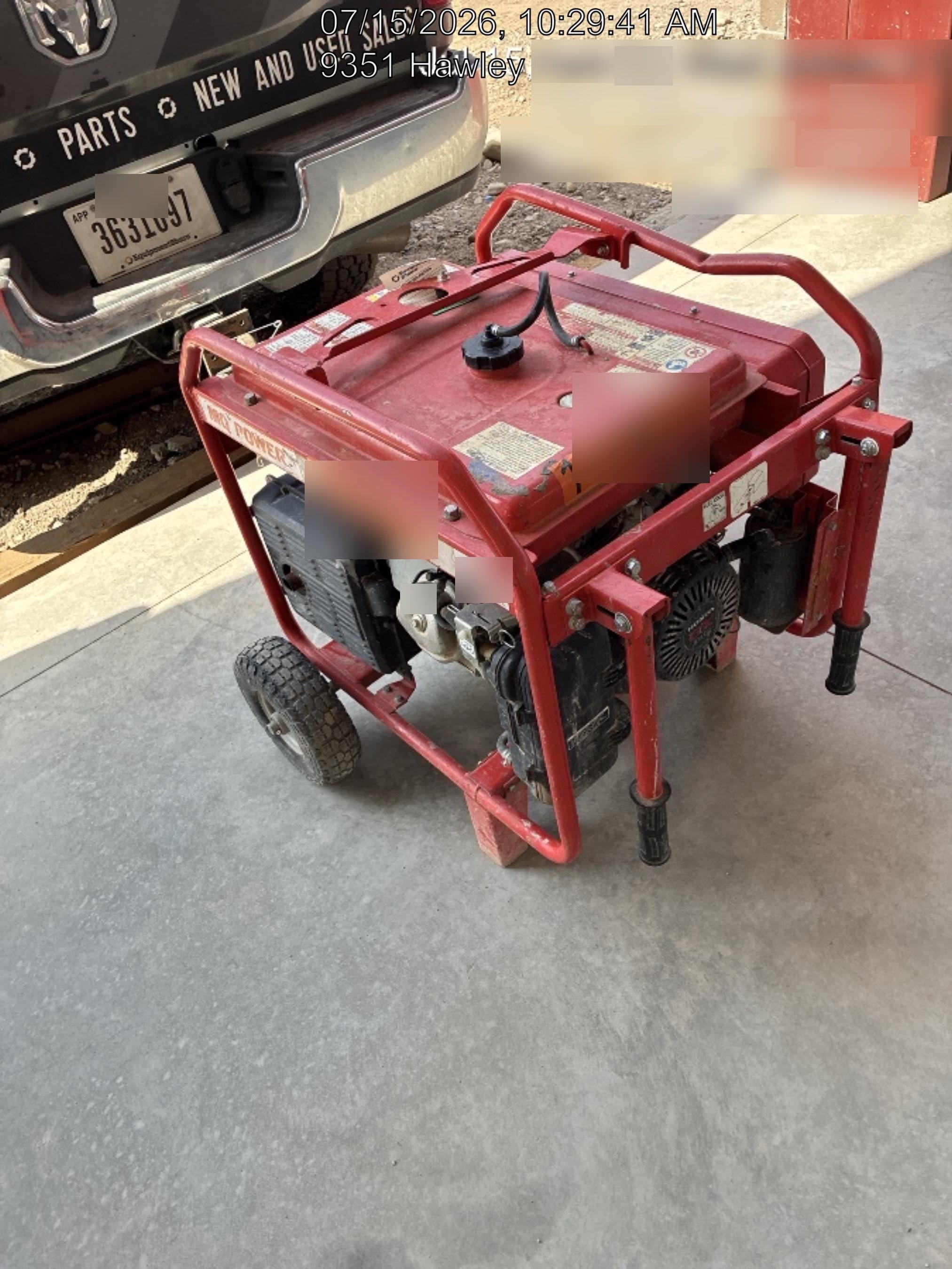 2020 Multiquip GA6HR Gen 6kW Honda GX340 GFCI Wheel Kit
