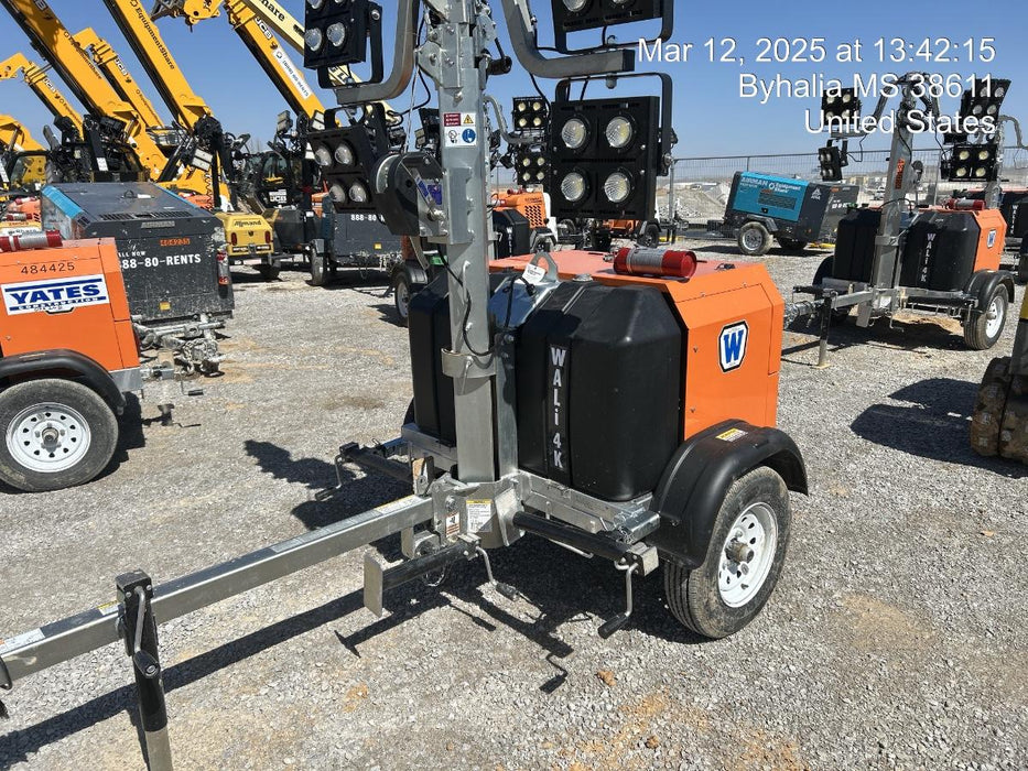 2025 Wanco WLTT-4MM4K Diesel, Mitsubishi L2E, 9.0HP @1800 rpm, Deep Sea Controller, Shore Power Plug, Auto Start, (4) 350W LED Floodlights, 4kW Generator, 60 Gal Fuel Tank, 2" Ball, T3