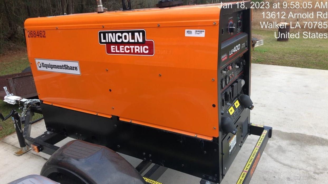 2022 Lincoln Electric LE400 Kubota V1505, Trlr, Cable Rack, Light Kit, ES Decals, T3