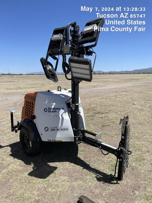 2024 Generac MLT2 Diesel, Flex Switch 120V Input, Powerzone Controller, 
(4) 320W LED Lights, 4kW Generator, 39.9 Gal Fuel Tank, 2" Ball, T3