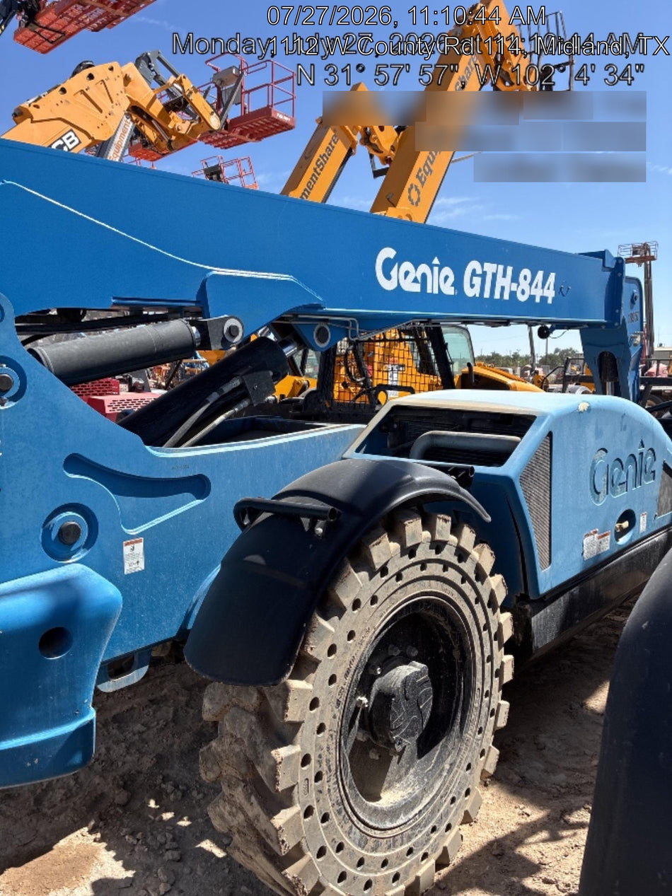 2018 Genie GTH-844 Genie GTH-844 w/ROPS, Work Lights, Solid Tires, RH Cab Mesh, Beacon, 60" Carriage and Forks