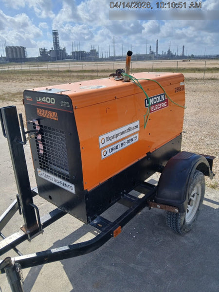 2022 Lincoln Electric LE400 Kubota V1505, Trlr, Cable Rack, Light Kit, ES Decals, T3