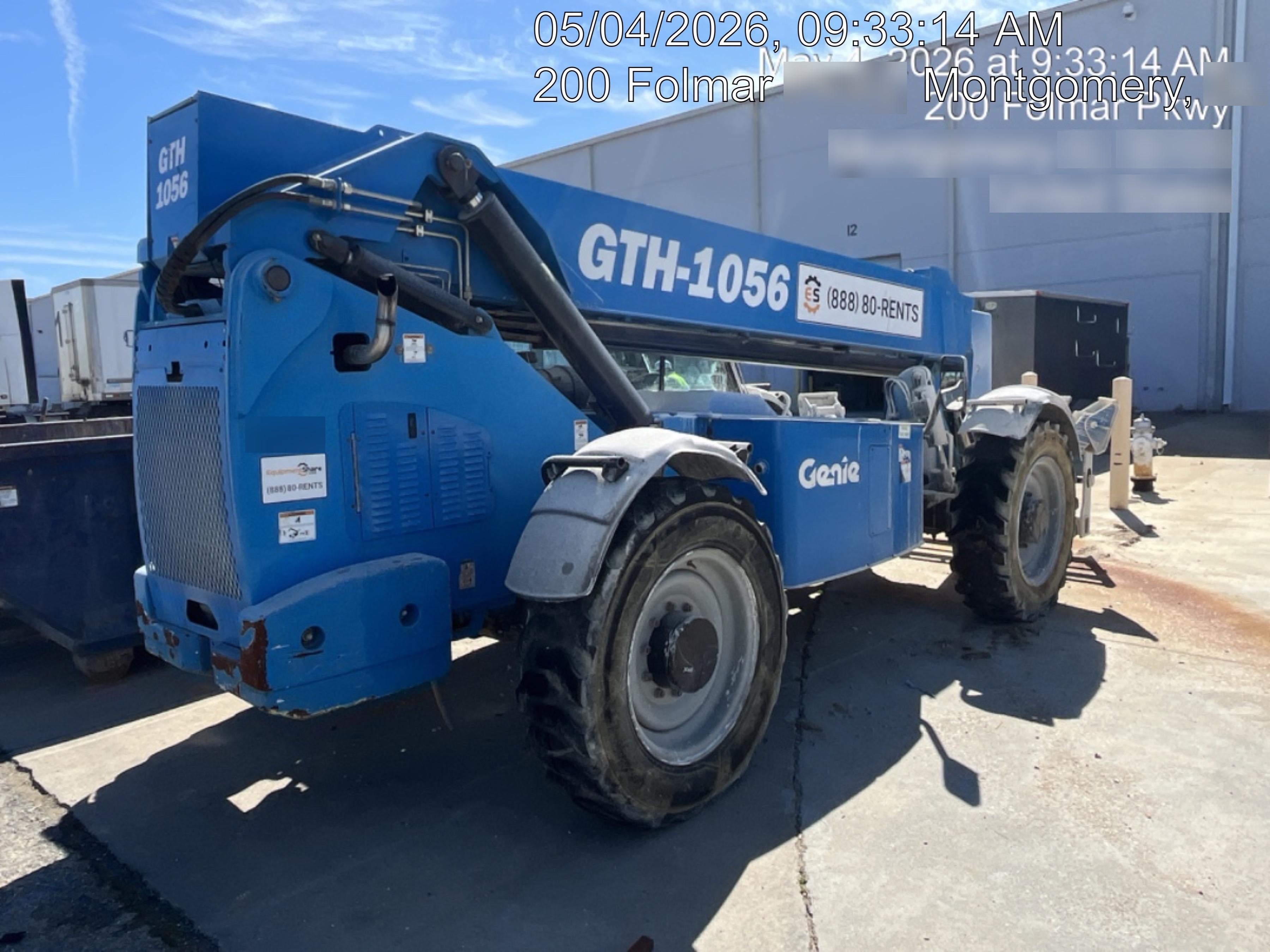 2019 Genie GTH-1056 Cab/Heat/AC, Solid RT Tires, LED Work Lights, Beacon 60" QA Carriage, 60" Forks
