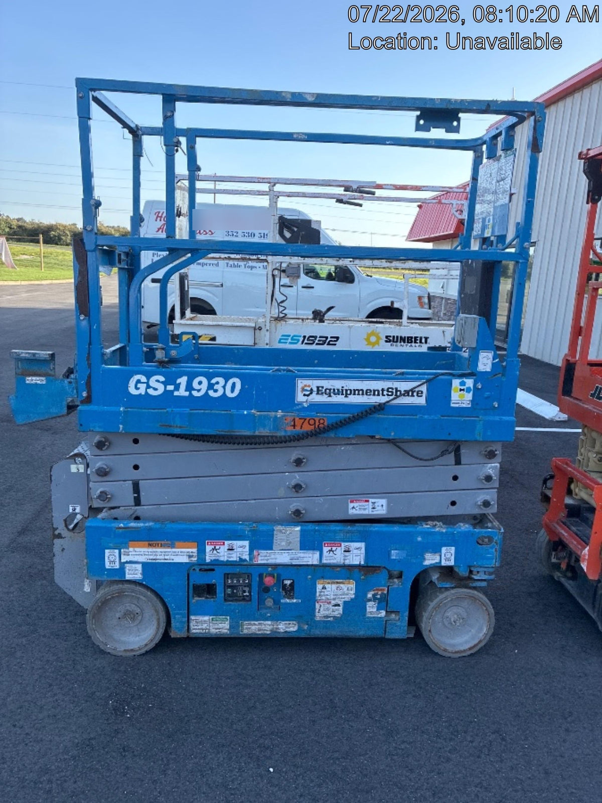 2020 Genie GS-1930 Solid Non Marking Tires, Beacon, Folding rails with half height swing gate