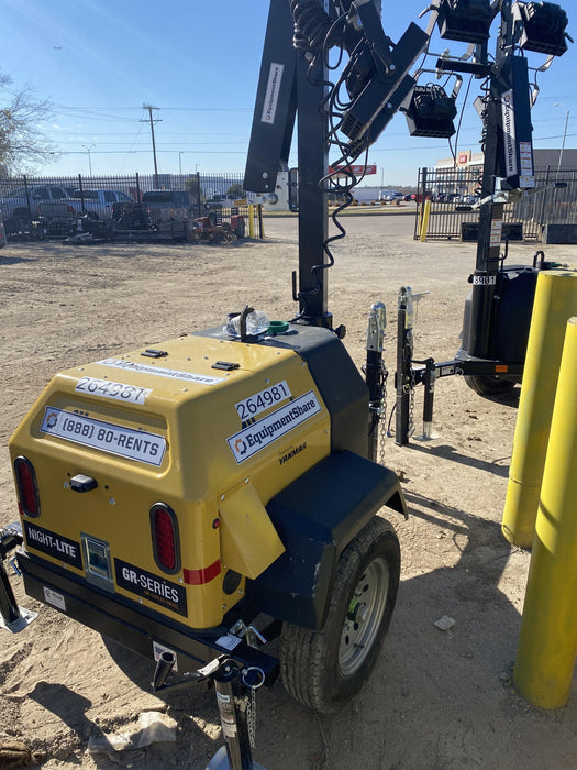 2022 Allmand NLV3GR (4) LED Light Fixture 350W, 23' Vertical Mast, 3kW Prime, Towable, ES Decals, T3