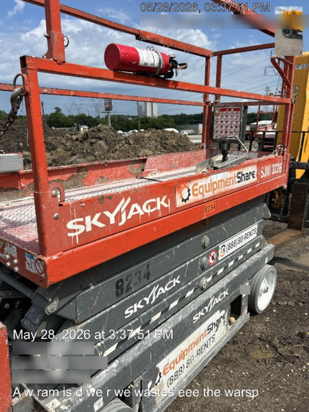 2018 Skyjack SJIII-3226 Skyjack SJIII3226 Scissor Lift w/Trojan Batteries