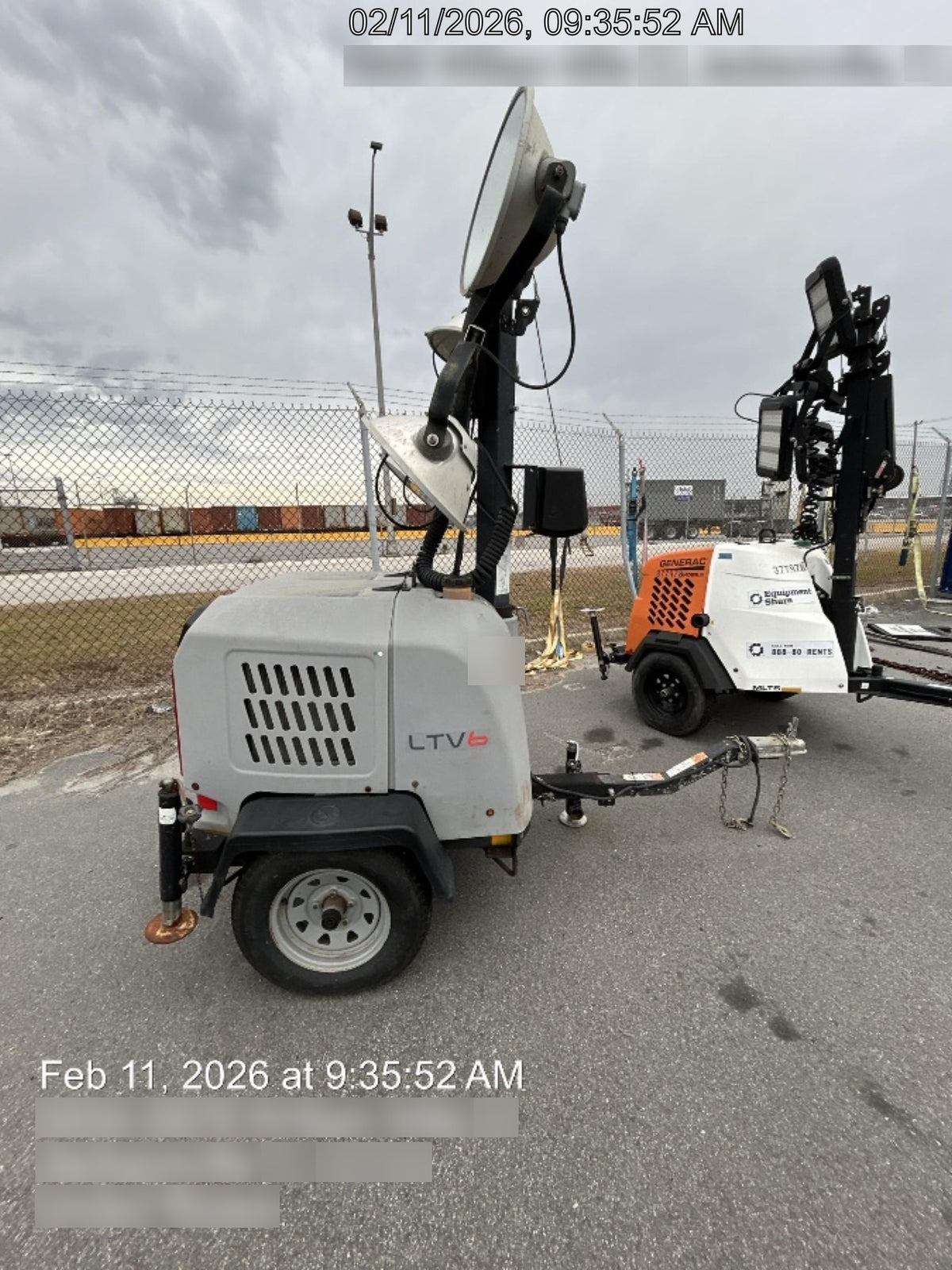 Wacker Neuson LTV6K-MH Power mast, 1100W MH, Fuel Sensors, Wiring Harness
