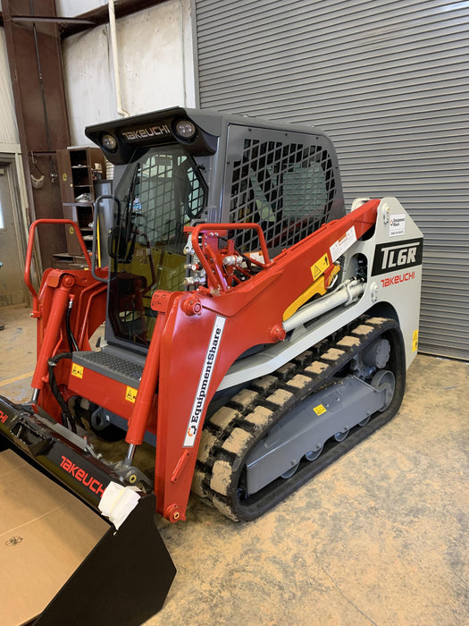2022 Takeuchi TL6CR 65hp Kubota Diesel, Cab/Heat/Air, Rubber Tracks, Hydraulic QC