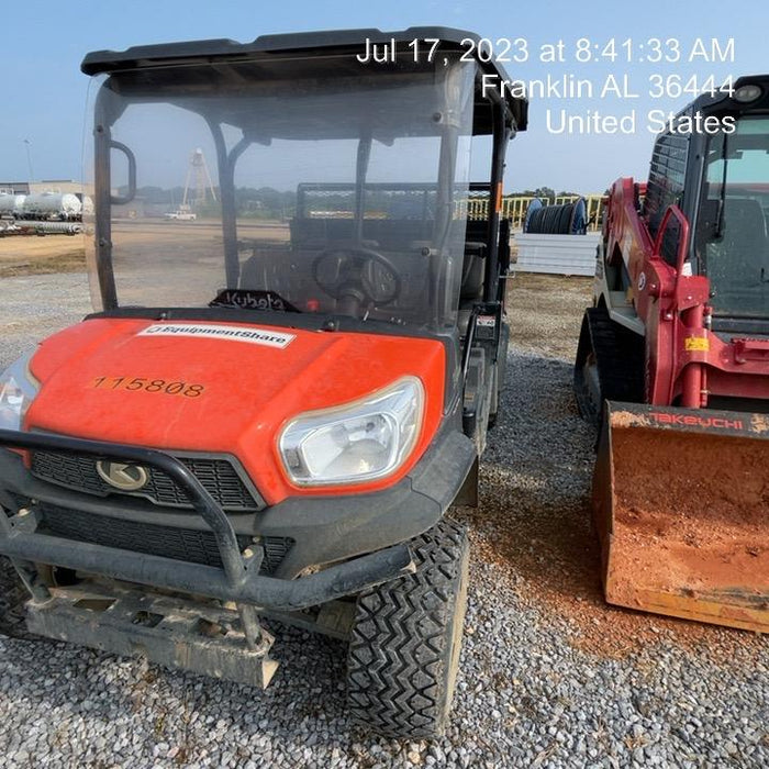 2020 Kubota RTV-X1140W-H 4wd Utility Cart, 4 Seat, Diesel, LED Strobe, Windshield Tempered Glass, Plastic Canopy, Wire Harness Kit, Backup Alarm