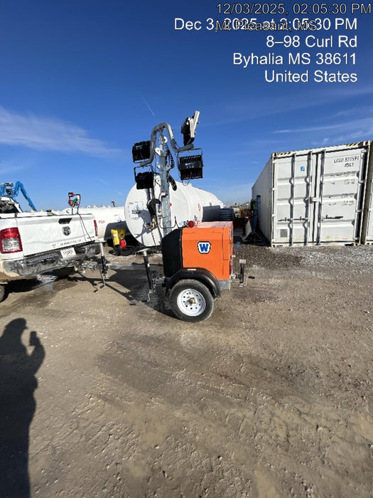 2025 Wanco WLTT-4MM4K Diesel, Mitsubishi L2E, 9.0HP @1800 rpm, Deep Sea Controller, Shore Power Plug, Auto Start, (4) 350W LED Floodlights, 4kW Generator, 60 Gal Fuel Tank, 2" Ball, T3