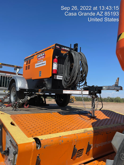 2022 Lincoln Electric LE400 Kubota V1505, Trlr, Cable Rack, Light Kit, ES Decals, T3