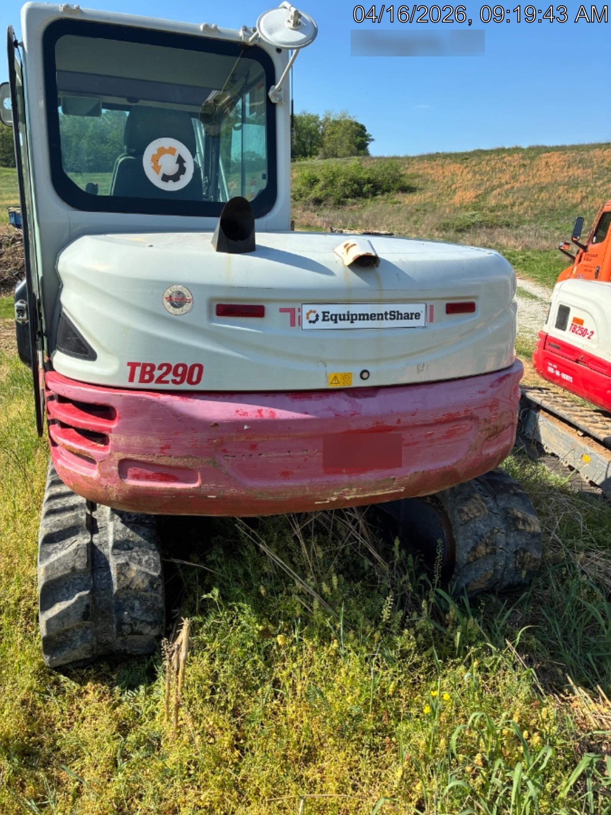 2019 Takeuchi TB290 Takeuchi TB290 Cab/Heat/AC w/Rubber Tracks, Auxiliary Hydraulics, Dozer Blade, Manual QC, 18/24/36" Buckets, Hydraulic Thumb Installed