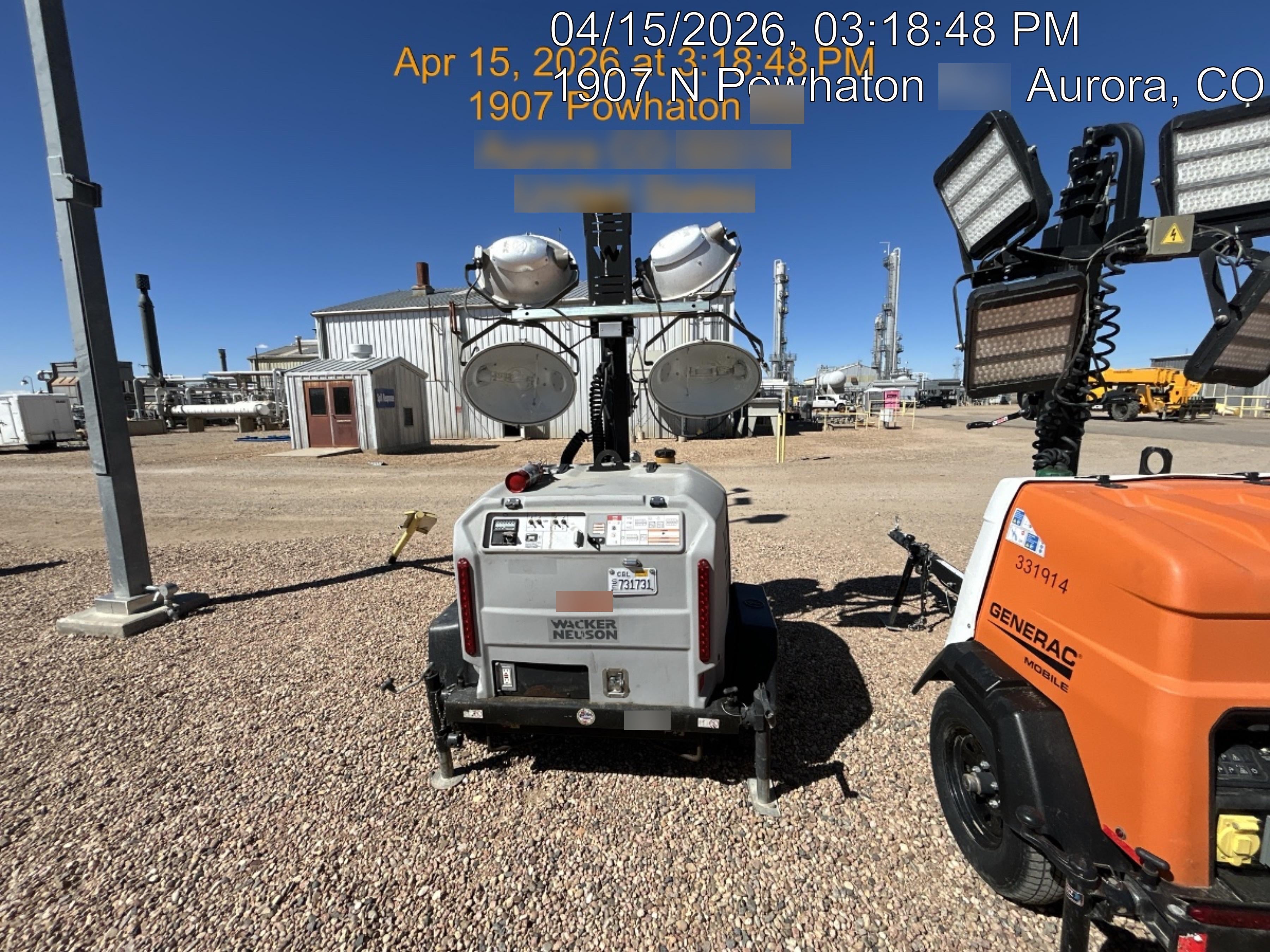 2018 Wacker Neuson LTV6L-MH Wacker Neuson LTV6L Mobile Light Tower w/Fuel Level Sensor Installed