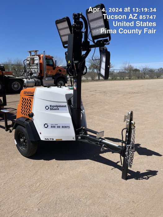 2024 Generac MLT2 Diesel, Flex Switch 120V Input, Powerzone Controller, 
(4) 320W LED Lights, 4kW Generator, 39.9 Gal Fuel Tank, 2" Ball, T3