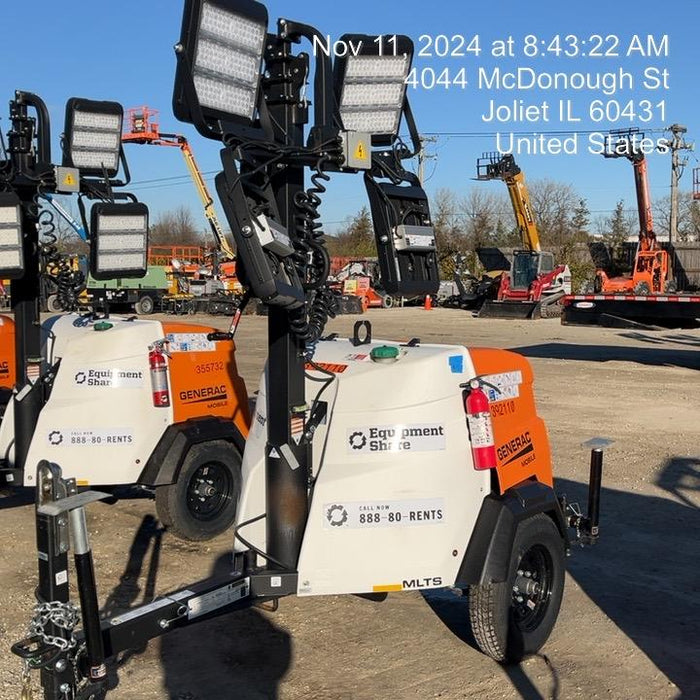 2024 Generac MLT2 Diesel, Flex Switch 120V Input, Powerzone Controller, 
(4) 320W LED Lights, 4kW Generator, 39.9 Gal Fuel Tank, 2" Ball, T3