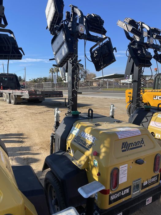 2022 Allmand NLV3GR (4) LED Light Fixture 350W, 23' Vertical Mast, 3kW Prime, Towable, ES Decals, T3