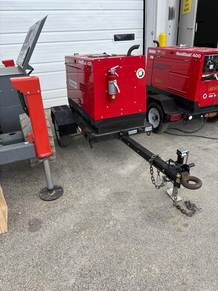 2023 Shindaiwa DGW400MDL Kubota D902 Engine, 23 HP, Dual Op Welder, Wire, Arc, Droop Stick, Tig, and CC Stick Functionality, Simulphase, 3 Phase and 1 Phase Gen Output, Single Axle NB Trlr, Slr Trckl Chrg 12V 12W, Fire Ext