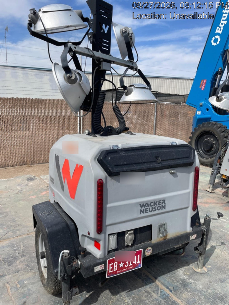 2019 Wacker Neuson LTV6L-MH Wacker Neuson LTV6L Mobile Light Tower w/Fuel Level Sensor Installed