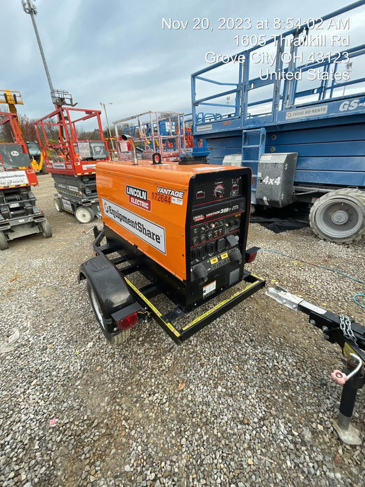 2021 Lincoln Electric Vantage 322 Vantage 322 Ready Pak 3 w/ Decals, ORANGE (includes trailer, cable rack, fender light kit) NO Telematics