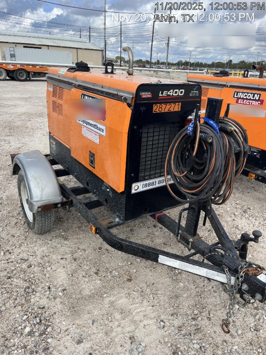 2023 Lincoln Electric LE400 Kubota V1505, Trlr, Cable Rack, Light Kit, ES Decals, T3