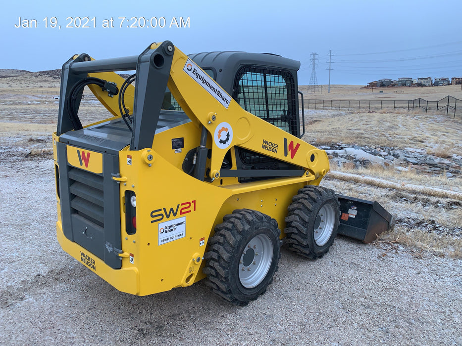 Wacker Neuson SW21 Cab/Heat/Air, High Flow, Selectable EH Joystick Controls, Cyclonic Engine Pre-Cleaner, 2 Speed Joystick