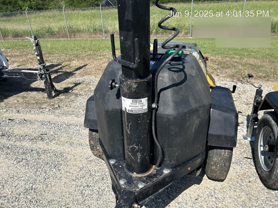 2022 Allmand NLV3GR (4) LED Light Fixture 350W, 23' Vertical Mast, 3kW Prime, Towable, Deep Sea L401, Leveling Jacks, Yanmar T4F 5.8hp