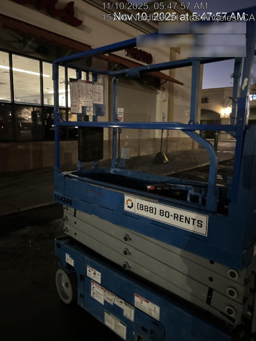 2020 Genie GS-1930 Solid Non Marking Tires, Beacon, Folding rails with half height swing gate, 800W Inverter